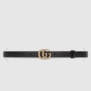 GG MARMONT THIN BELT WITH PEARLS - like new!